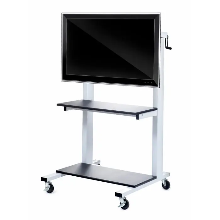 Direct From Manufacturer Luxor CLCD Crank Adjustable Flat Panel TV Cart, for 32- to 80-Inch LCD TV